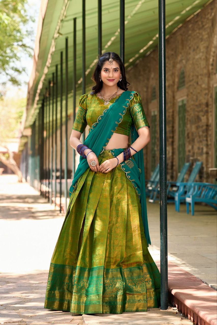 luxury of Kanjivaram silk lehenga choli