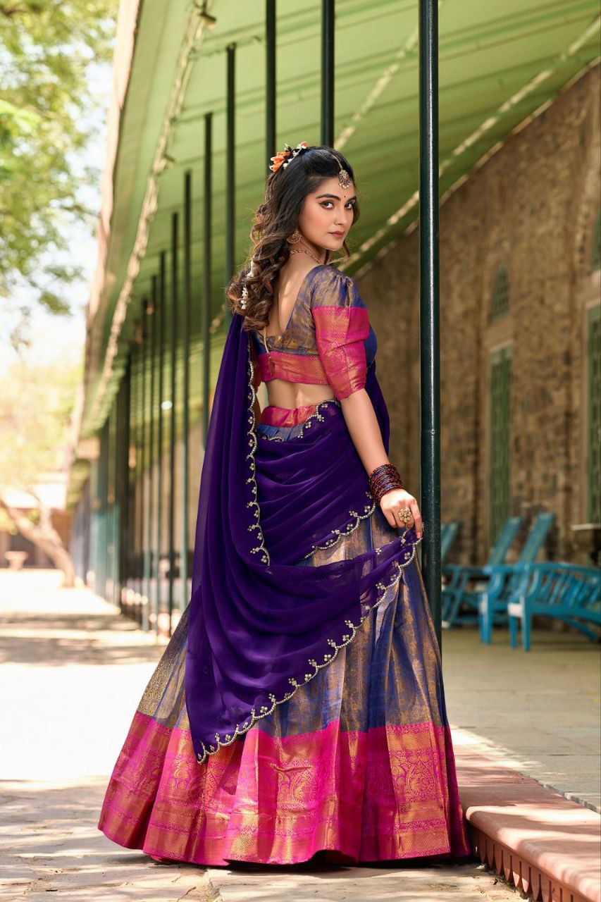 luxury of Kanjivaram silk lehenga choli