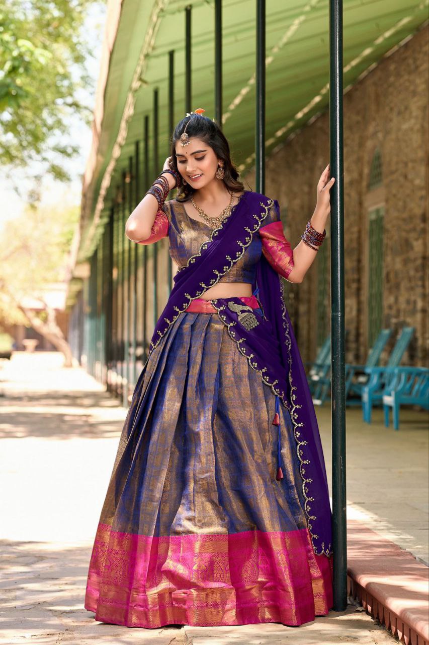 luxury of Kanjivaram silk lehenga choli