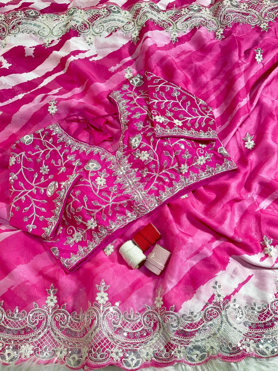 Pure soft Rangoli silk saree