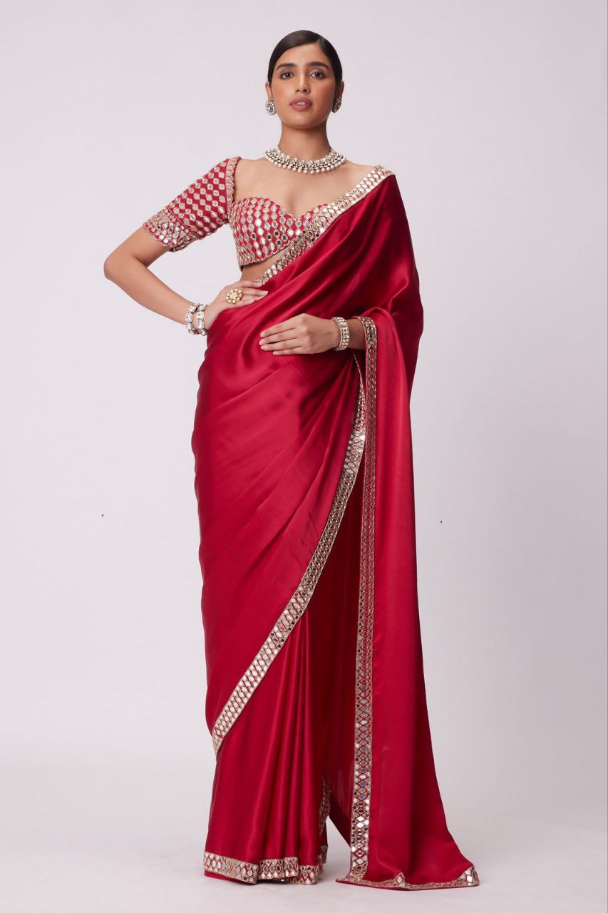 BOLLYWOOD SHILPA SHETTY KUNDARA MIRROR DESIGN SAREE