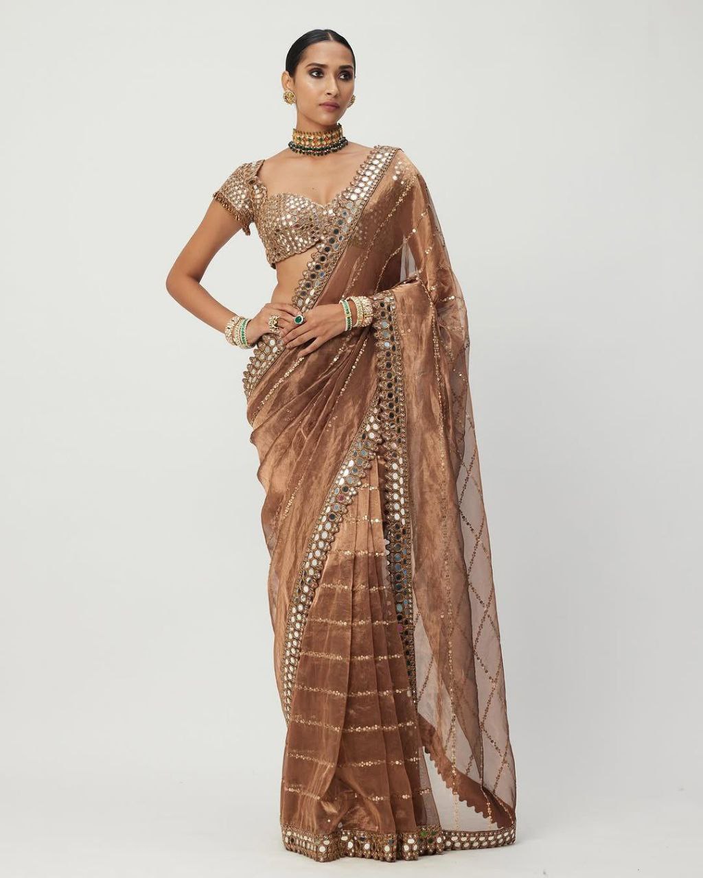 Bollywood Blockbuster Original Mirror Design Saree