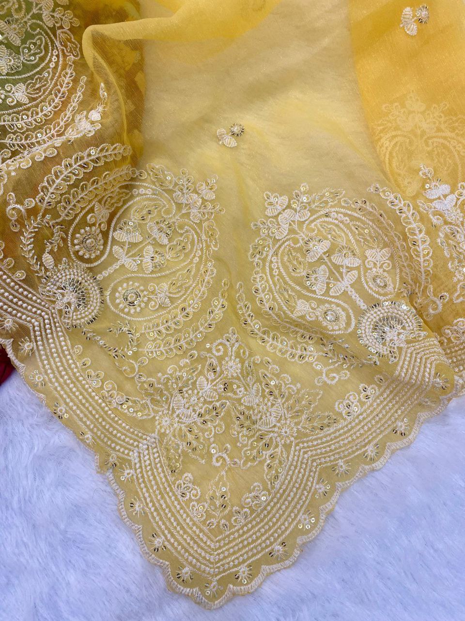 Special sarees shimmer silk fabric