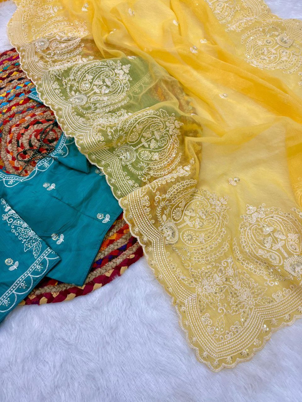 Special sarees shimmer silk fabric