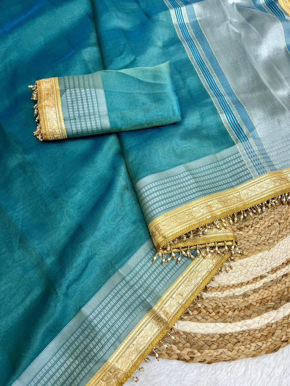 Soft Organza Silk Fabric Saree