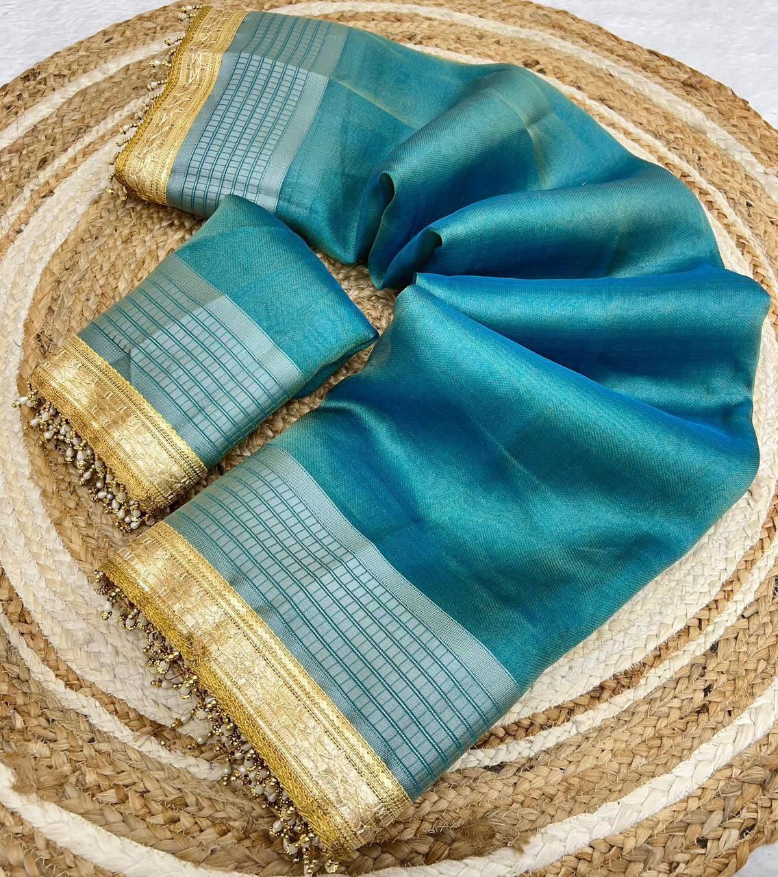 Soft Organza Silk Fabric Saree