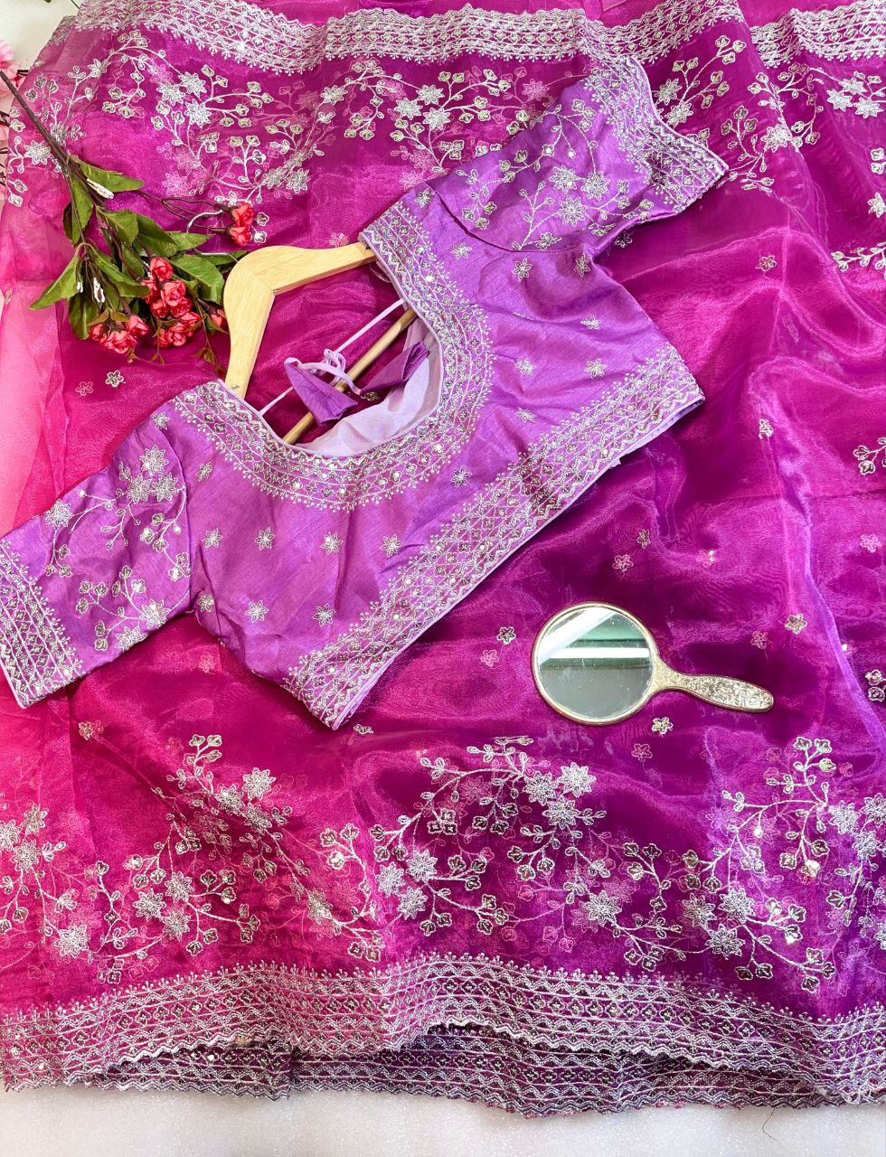 Pure soft organza silk saree