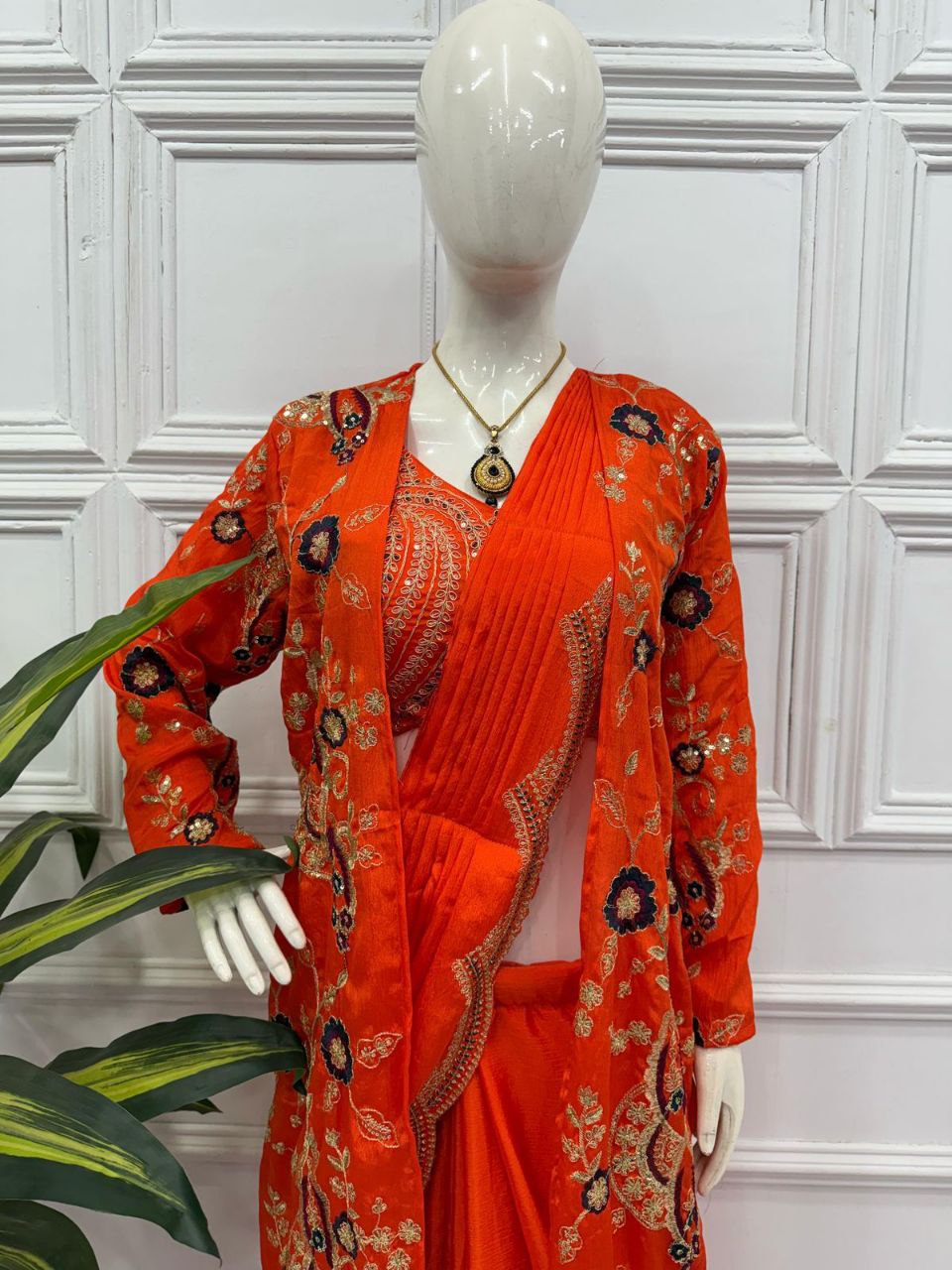 READY TO WEAR, DRAPE SAREE WITH KOTI