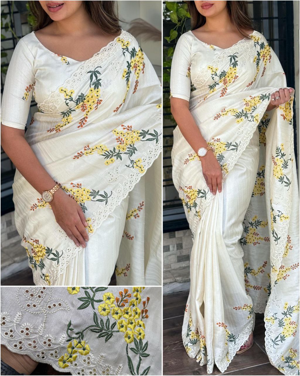 Tusser cotton saree