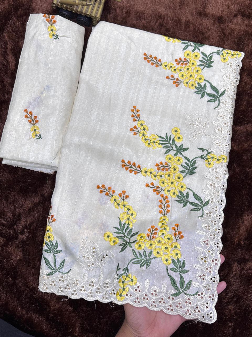 Tusser cotton saree
