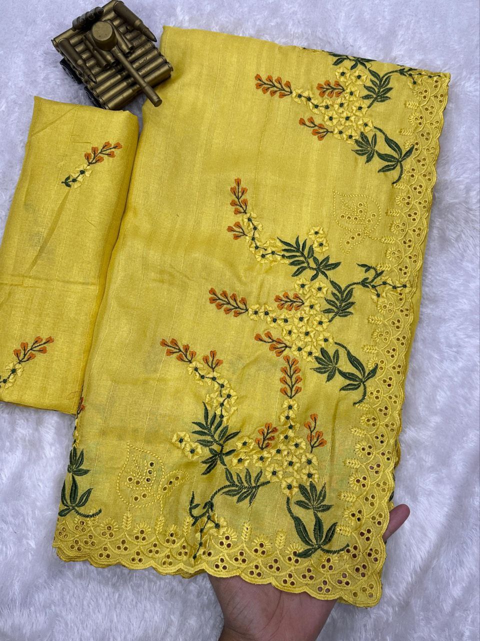 Tusser cotton saree