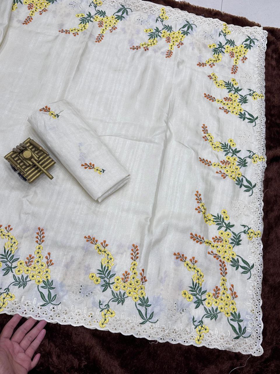 Tusser cotton saree