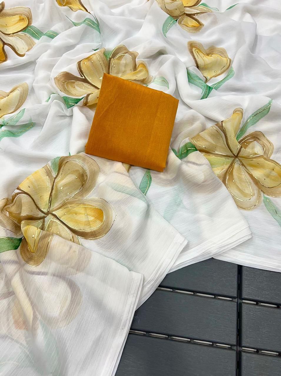 Beautiful Chiffon Fabric Saree
