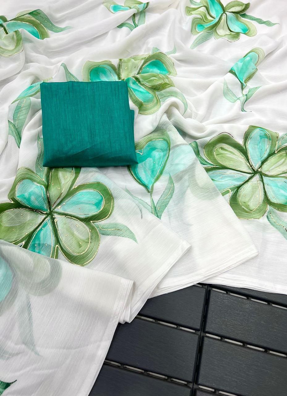 Beautiful  Chiffon Fabric Saree