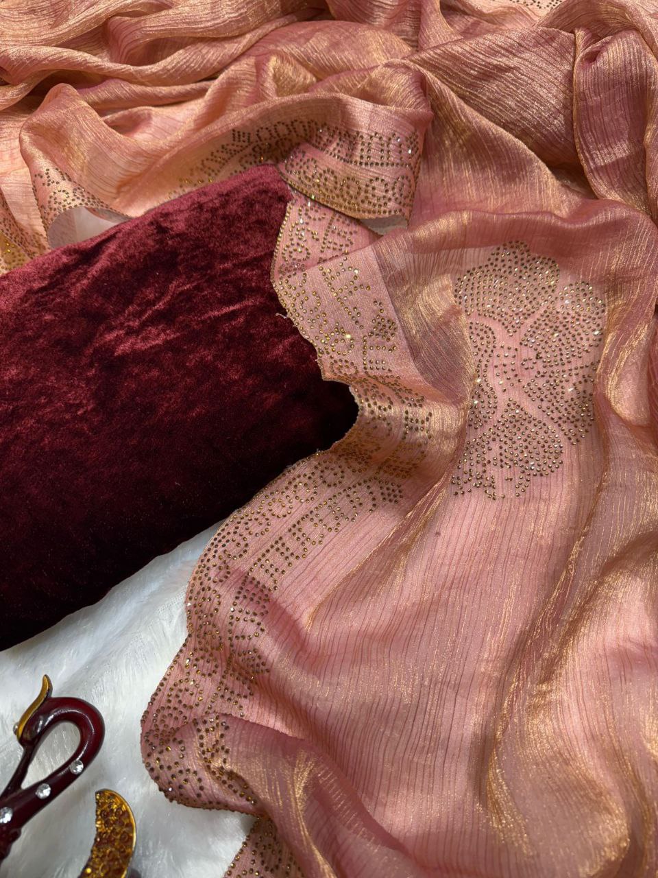 Beautiful Handwork Designer Saree